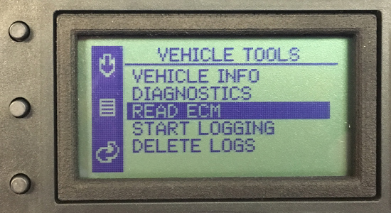 Vehicle Tools Menu - Power Vision CX Fuel Map